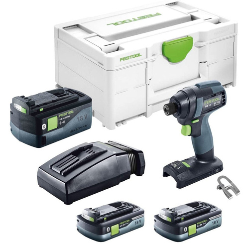 Zakrętarka udarowa Festool TID 18 HPC 4,0 I-Plus, 576482 Festool (2x4.0Ah) z dodatkowym akumulatorem 5,2 Ah
