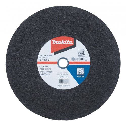 Zestaw 5 szt. tarcz do cięcia metalu 355 mm x 25,4 mm x 3,0 mm Makita B-10665-5