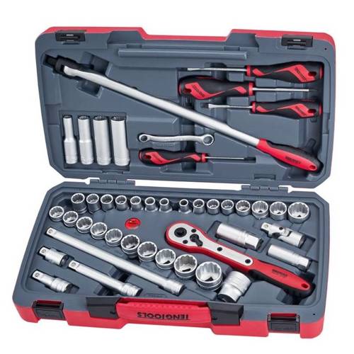 Zestaw narzędzi nasadowych Teng Tools T1244 - 44 elementy